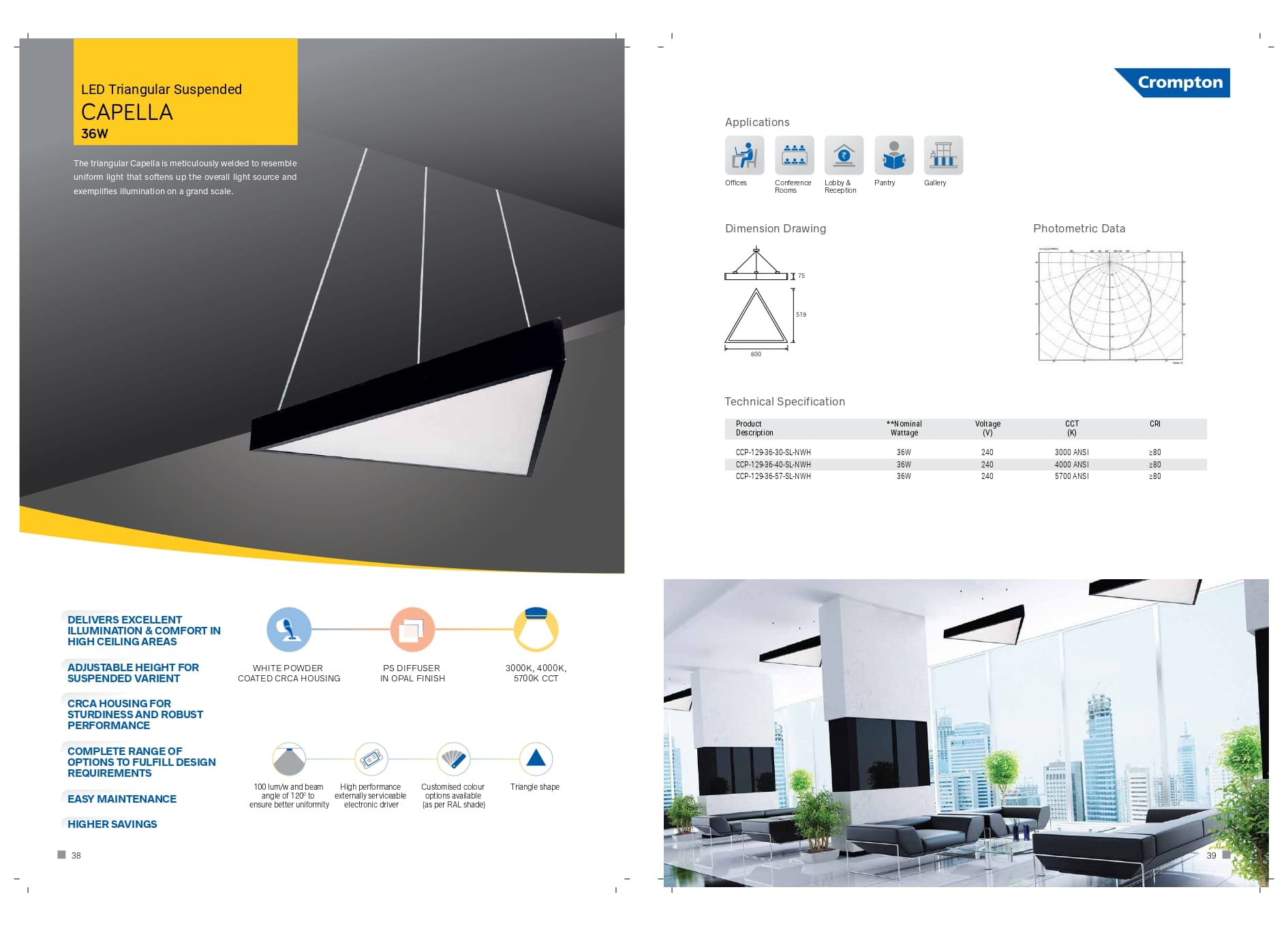 LED Traingular Suspended(CAPELLA)